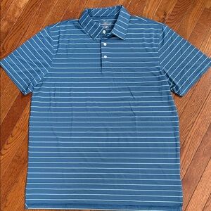 Southern Tide Blue Striped Polo Golf Shirt